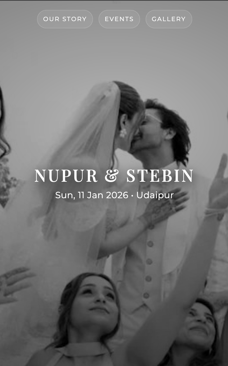 Classic Tux wedding website template