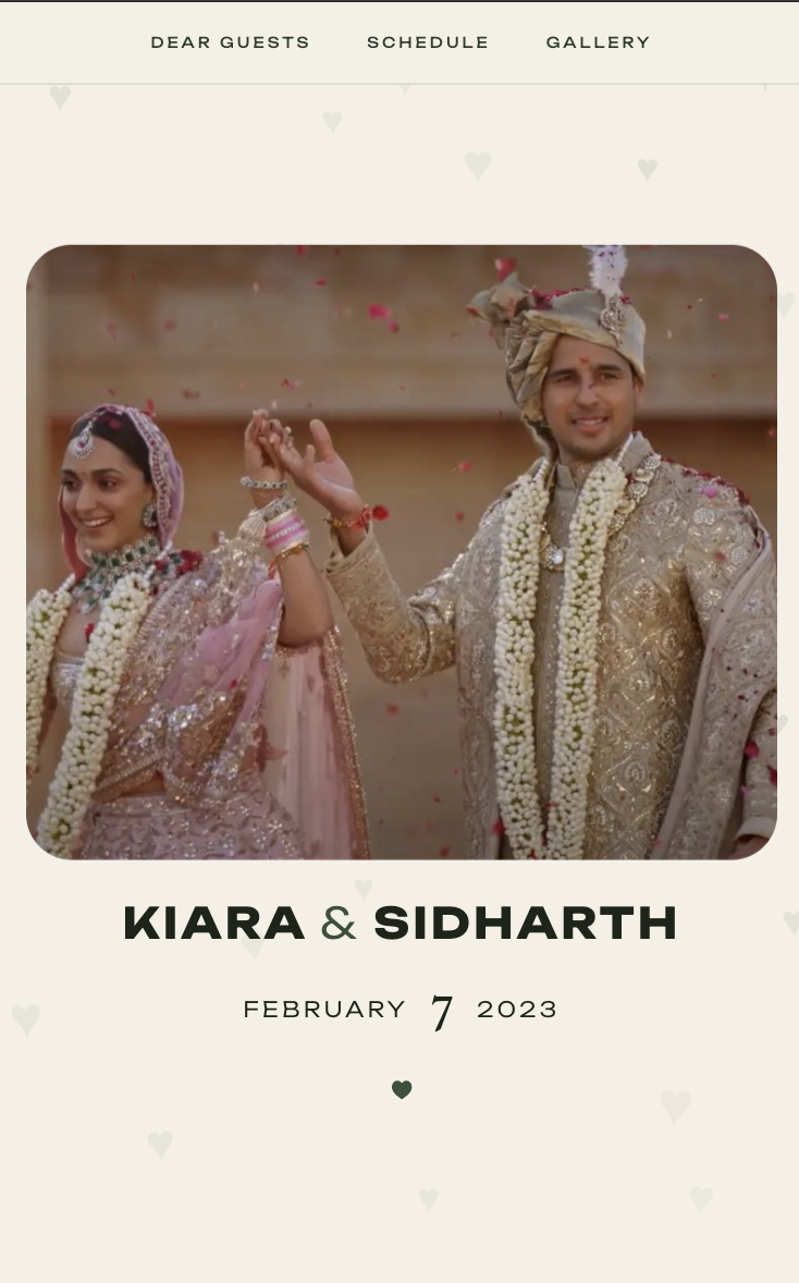 Forest Deep wedding website template