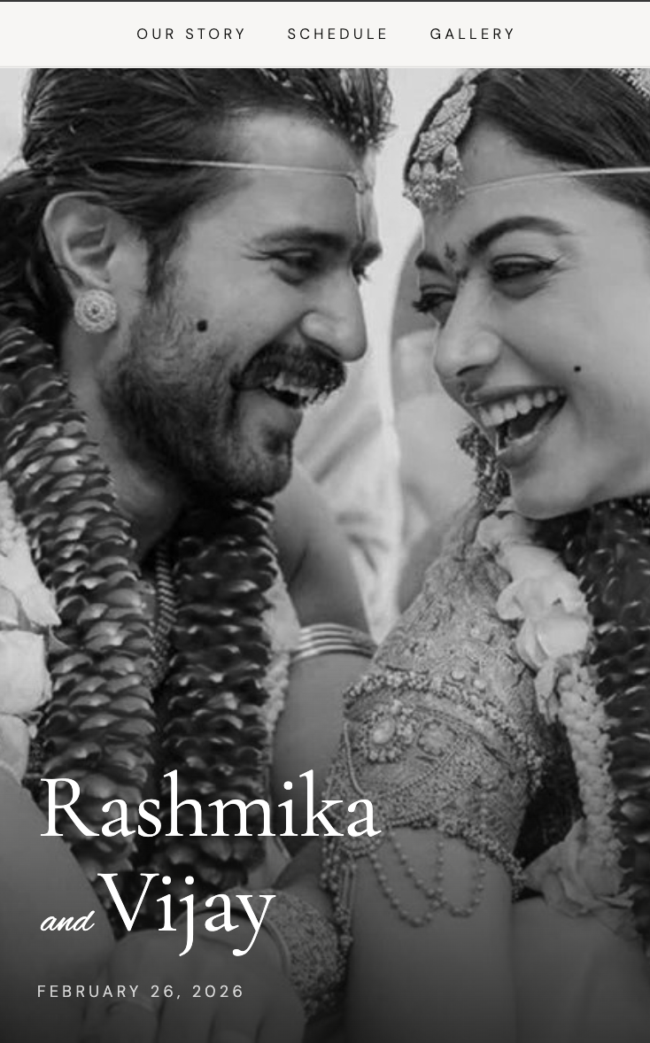 Ink & Paper wedding website template