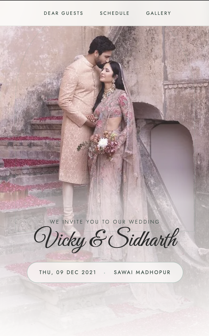 Leaf & Vine wedding website template